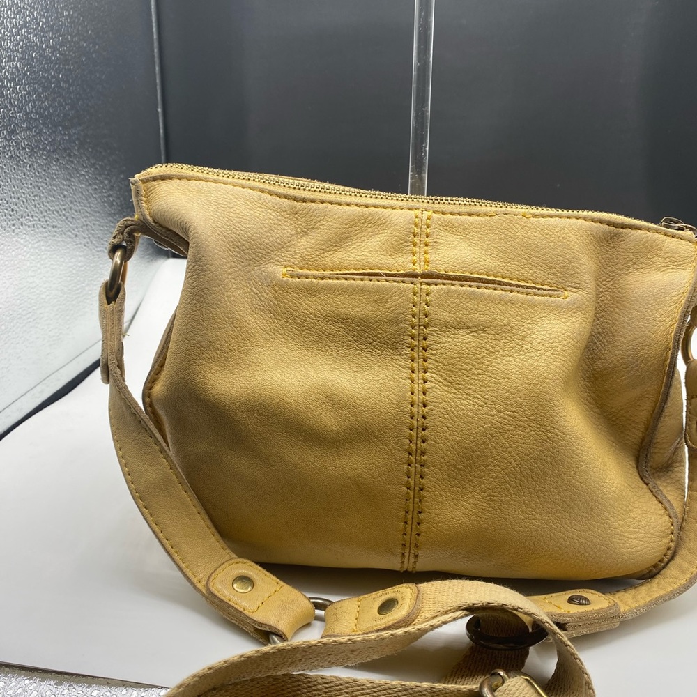 640Sak yellow leather small crossbody Preowned